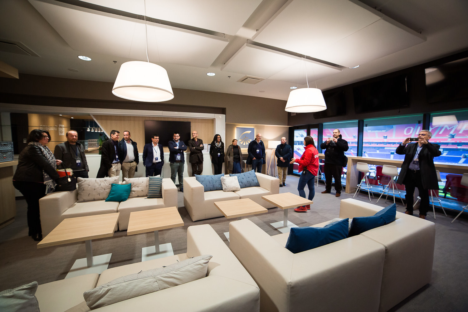 Visite du stade de Lyon lors d'un séminaire d'entreprise