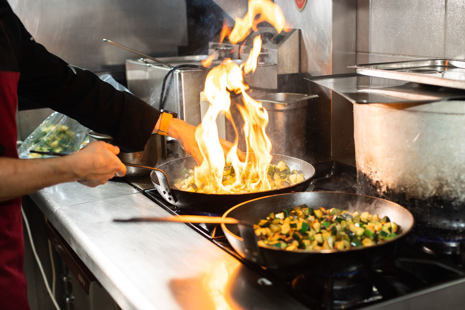 Photo reportage dans les cuisines d'un restaurant à la Part-Dieu, Lyon