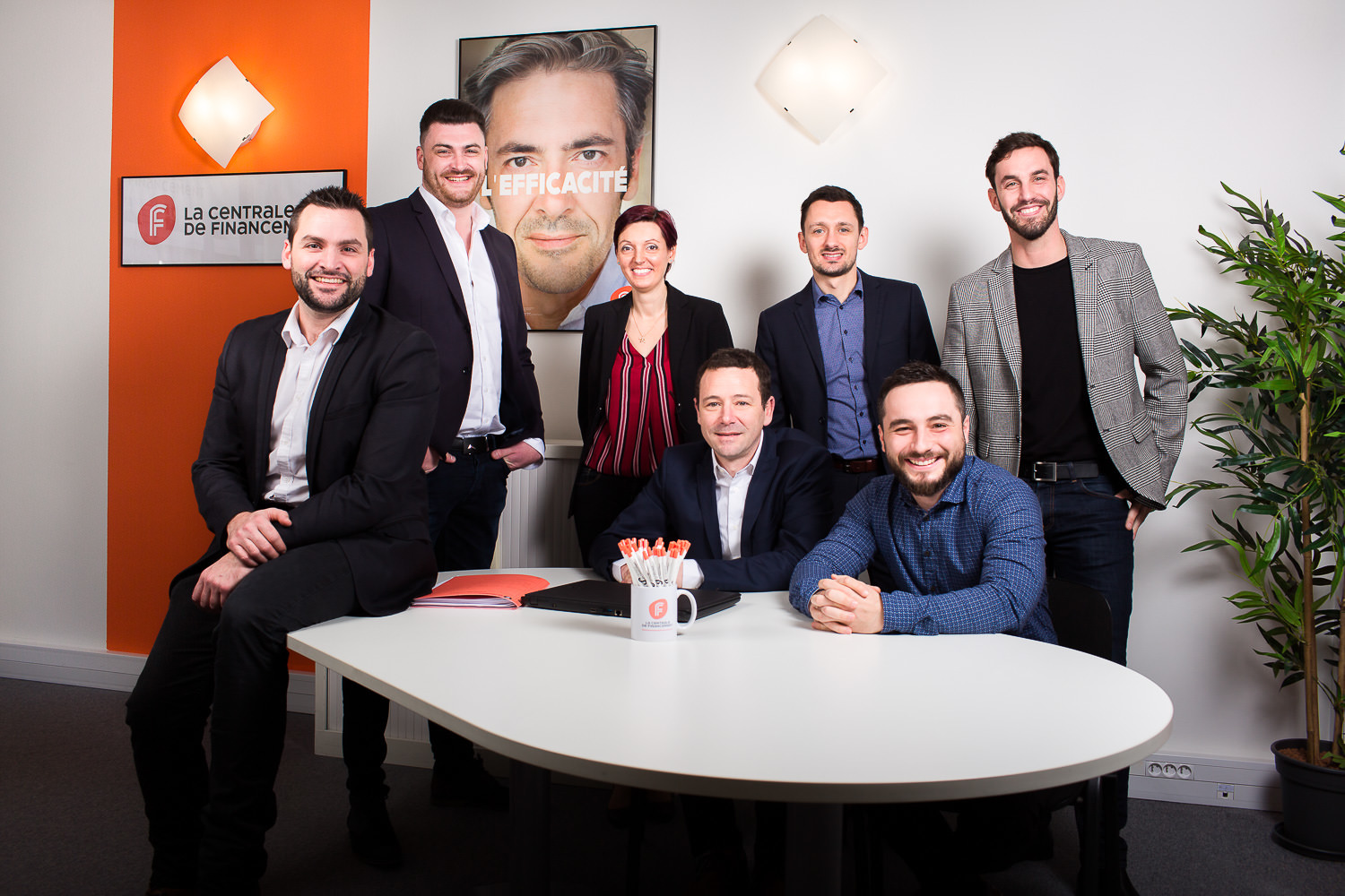 Photo d'équipe en entreprise à Lyon