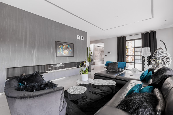 Photo immobilière hdr d'un salon