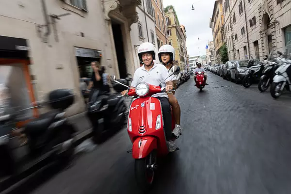Reportage photo sur un événement d'entreprise dans les rues de Rome